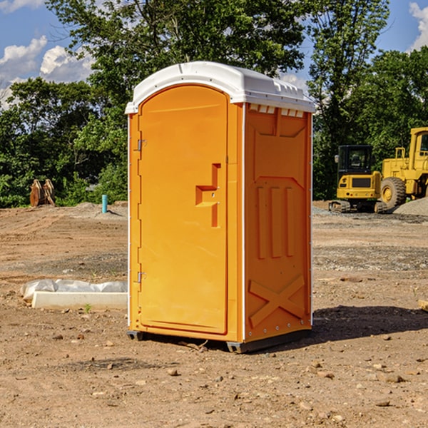 how often are the porta potties cleaned and serviced during a rental period in Declo ID